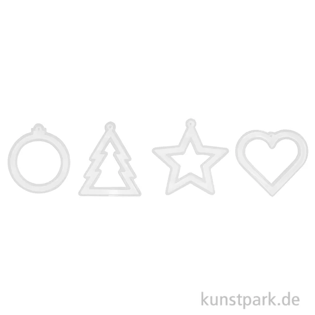 Artikelbild 1 des Artikels “Silikon Gießform - Weihnachtsanhänger, 4 Motive “