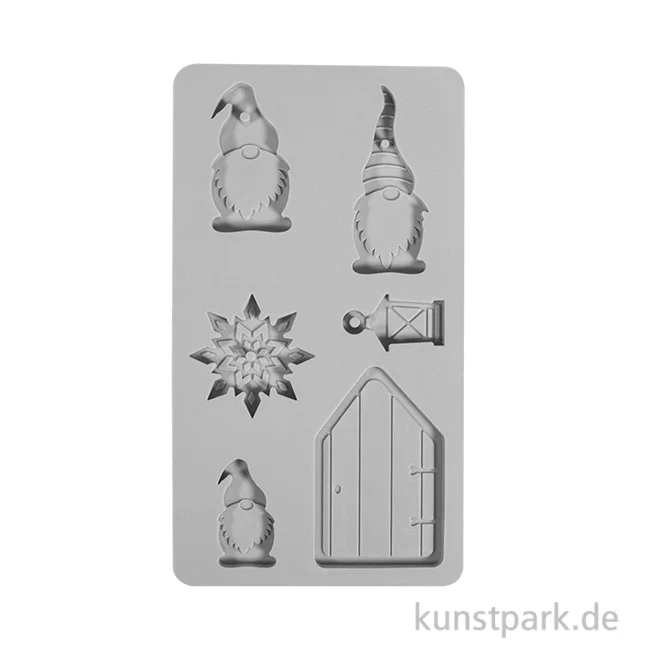 Artikelbild 1 des Artikels “Silikon Gießform - Wichtel, 6 Motive, 14,5 x 26 x 1 cm “