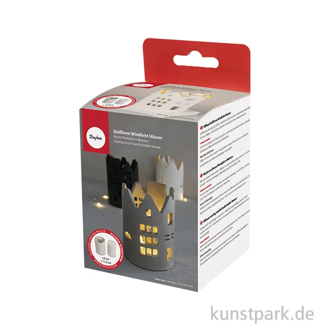 Artikelbild 1 des Artikels “Silikon Gießform - Windlicht Häuser, ø 8 cm, Höhe 11,2 cm “