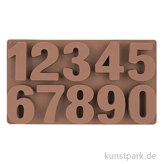 Artikelbild 1 des Artikels “Silikon Gießform - Zahlen 0 - 9, 22 x 13 cm “