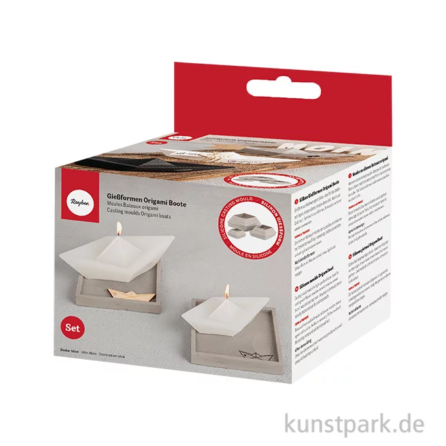 Artikelbild 1 des Artikels “Silikon Gießformen Set - Origami Boote, 3-teilig, 8-16 cm “