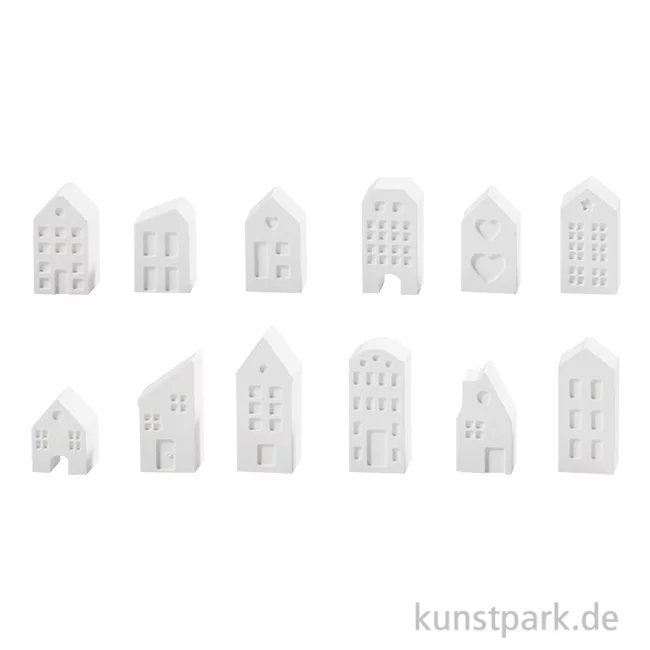 Artikelbild 1 des Artikels “Silikonform Häuschen, 12 Motive, 2,5 - 4,5 cm “