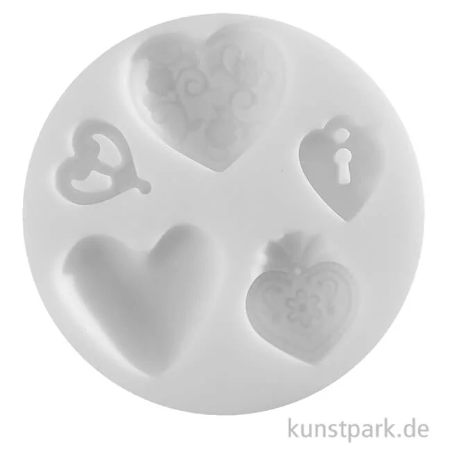 Artikelbild 1 des Artikels “Silikonform - Herzen, 70 mm Durchmesser “