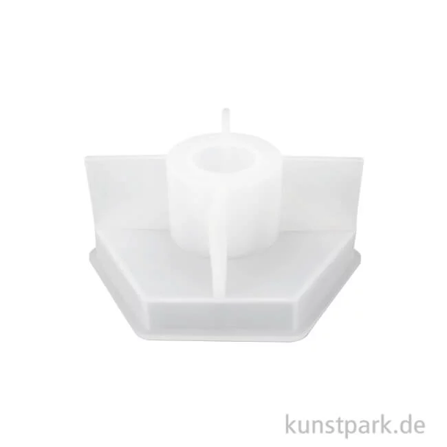 Artikelbild 1 des Artikels “Silikonform Kerzenhalter Sechseck, 10,2 x 9 x 4,4 cm “