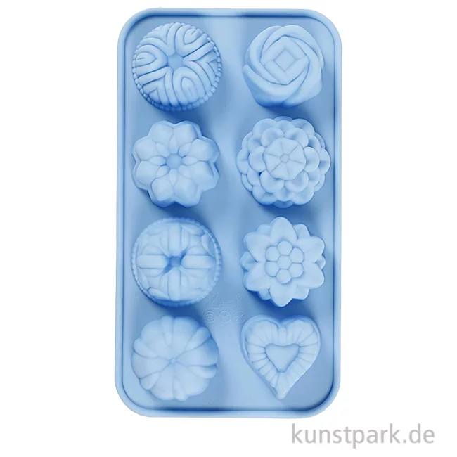 Artikelbild 1 des Artikels “Silikonform - Kleine Kuchen, 6 Motive, je ca. 40 x 45 mm “