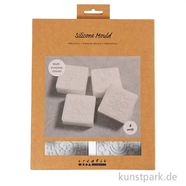 Artikelbild 1 des Artikels “Silikonformen, Quadratisch, Design, 6,8 x 2,4 cm, 4 Stück “
