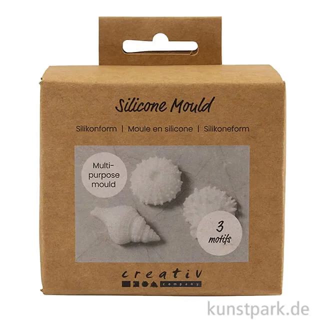 Artikelbild 1 des Artikels “Silikonformen, Seeigel, Muscheln, Höhe 1,5-2 cm, ⌀ 3,5-6 cm, 3 Stück “
