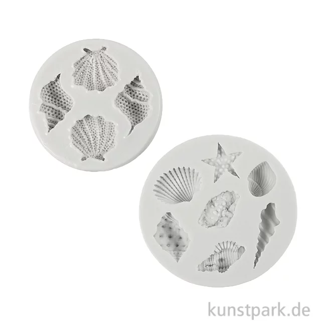Artikelbild 1 des Artikels “Silikonformen, Seestern, Schneckenmuschel, Muscheln, 2 Stück “