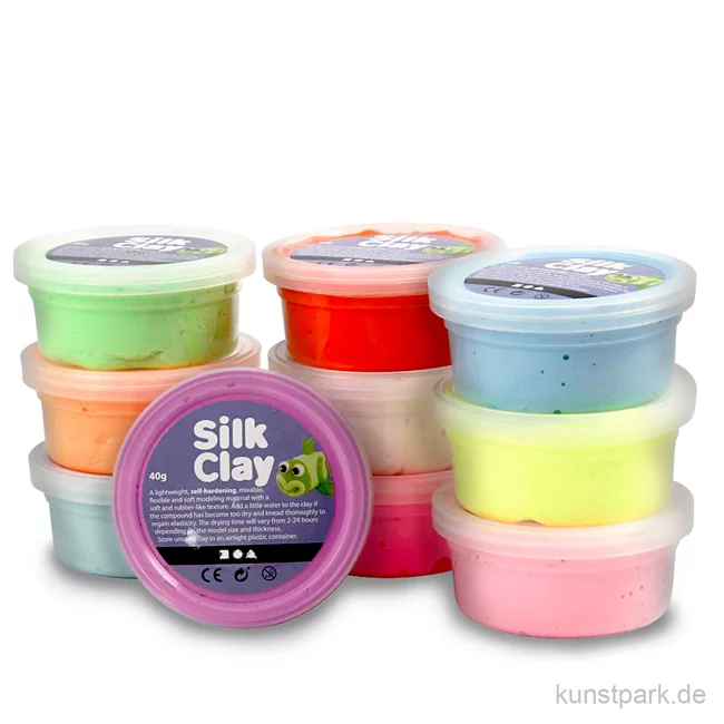Artikelbild 1 des Artikels “Silk Clay - Modelliermasse, Basic Set 2, 10x40g “