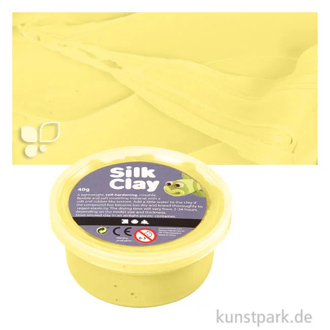 Artikelbild 1 des Artikels “Silk Clay - weiche, glatte Modelliermasse - 40 g Einzelfarbe | Gelb“