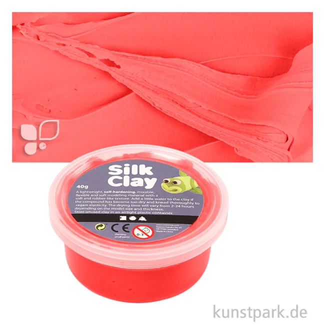 Artikelbild 1 des Artikels “Silk Clay - weiche, glatte Modelliermasse - 40 g Einzelfarbe | Rot“