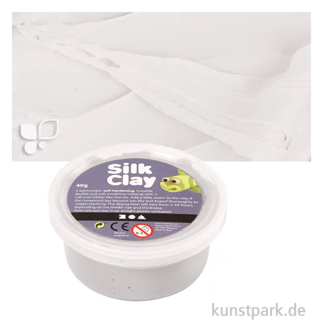 Artikelbild 1 des Artikels “Silk Clay - weiche, glatte Modelliermasse - 40 g Einzelfarbe | Weiß“