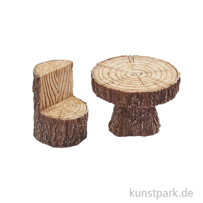 Artikelbild 1 des Artikels “Mini Sitzgruppe in Holzoptik, 4,3x6 cm, 2-teilig “