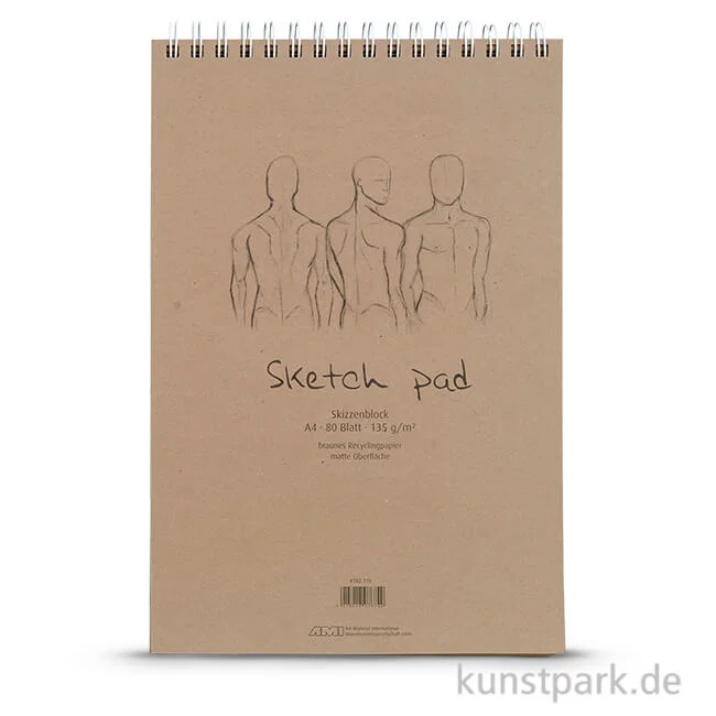 Artikelbild 1 des Artikels “Sketch Pad - Kraftpapier Block, Spiral, 80 Blatt, 135g DIN A4“