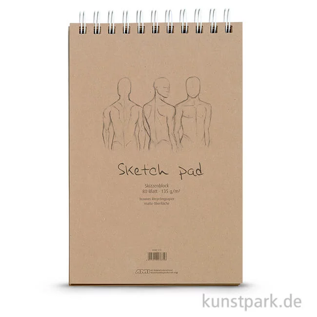 Artikelbild 1 des Artikels “Sketch Pad - Kraftpapier Block, Spiral, 80 Blatt, 135g “