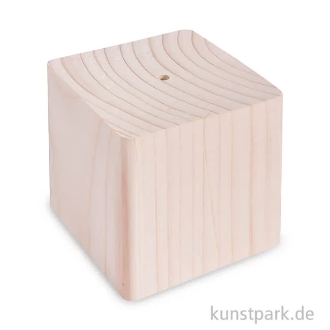Artikelbild 1 des Artikels “Sockel aus Holz mit 5,5 mm Loch, 2,5 cm tief 8 x 8 x 8 cm“