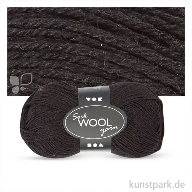 Artikelbild 1 des Artikels “Sockenwolle - 50 g Schwarz“