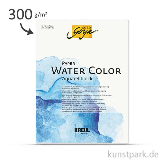 Artikelbild 1 des Artikels “Solo Goya Paper Water Color, 20 Blatt, 300 g “