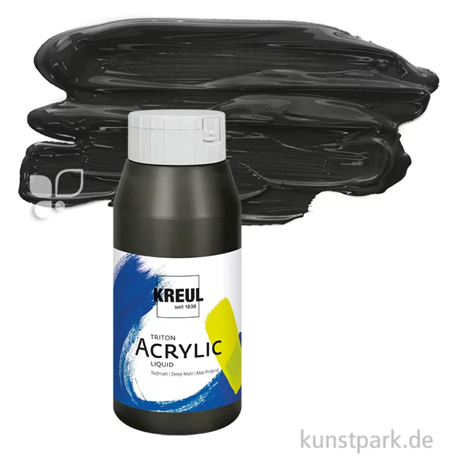 Artikelbild 1 des Artikels “KREUL TRITON Acrylfarben 750 ml Flasche | 09 Schwarz“