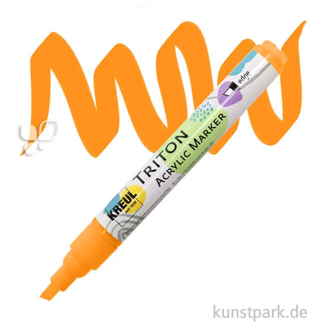 Artikelbild 1 des Artikels “KREUL TRITON Acrylic Marker, 1-4 mm Einzelfarbe | Fluoreszierend Orange“