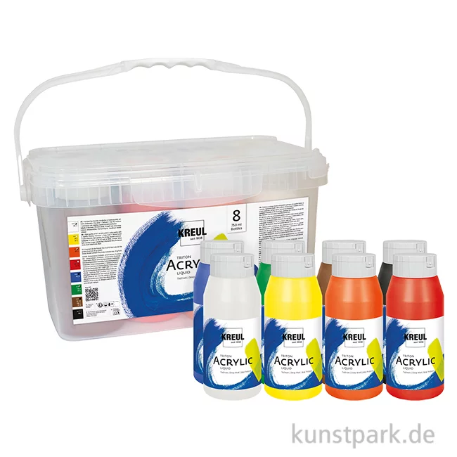 Artikelbild 1 des Artikels “KREUL TRITON Acrylfarben Set - Power Pack, 8 x 750 ml “