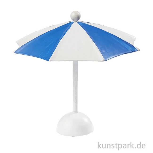 Artikelbild 1 des Artikels “Mini Sonnenschirm aus Kunststoff - Blau-Weiß, 10x10 cm “