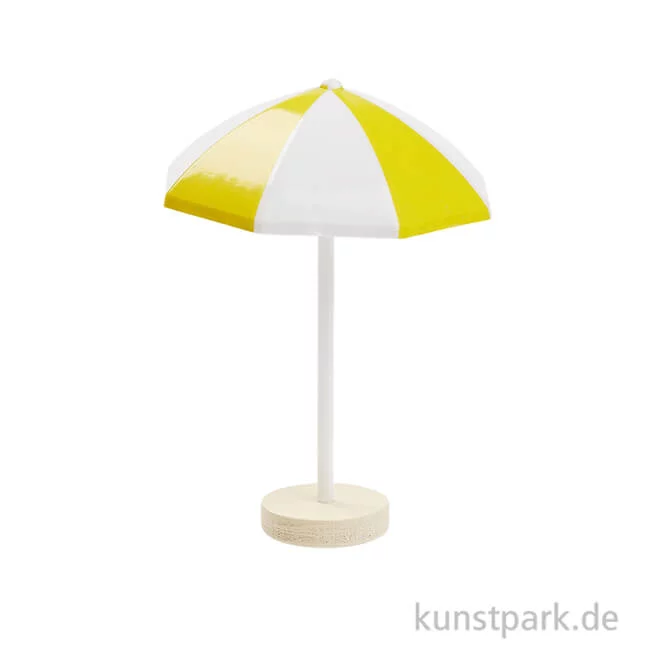 Artikelbild 1 des Artikels “Mini Sonnenschirm aus Kunststoff, ca. 6 cm Gelb-Weiß“