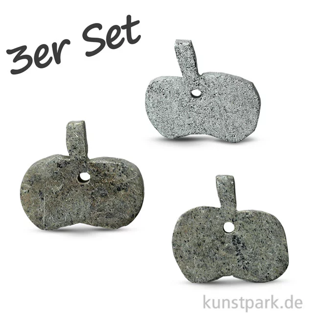 Artikelbild 1 des Artikels “Speckstein Anhänger - Apfel, 3-er Set “