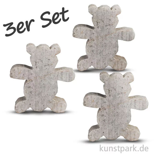 Artikelbild 1 des Artikels “Speckstein Anhänger - Teddybär, 3-er Set “