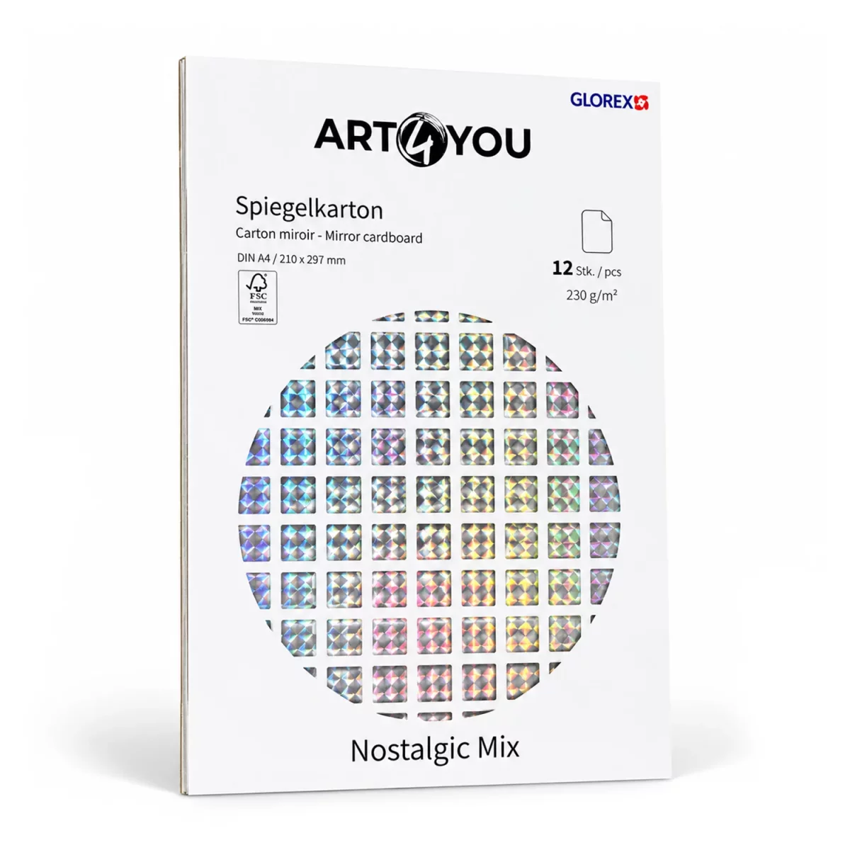 Artikelbild 1 des Artikels “Spiegelkarton-Block, A4, Nostalgic Mix, 12 Blatt, 230g “