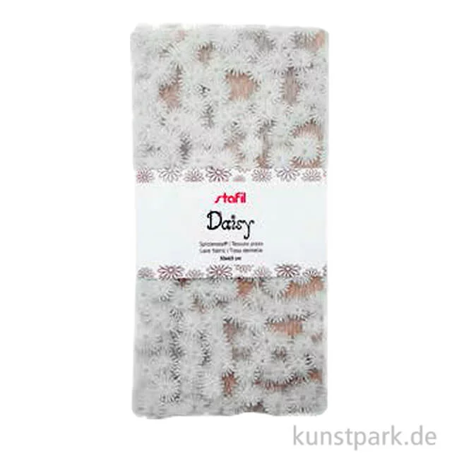 Artikelbild 1 des Artikels “Spitzenstoff Zuschnitt - Daisy, Weiß, 50 x 65 cm “