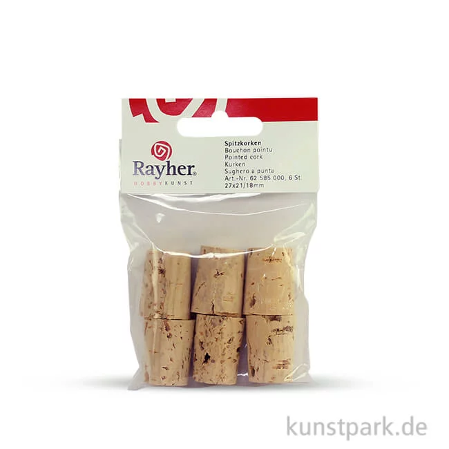 Artikelbild 1 des Artikels “Spitzkorken Set Länge 27 mm / Dm 18-21 mm (6 Stk.)“