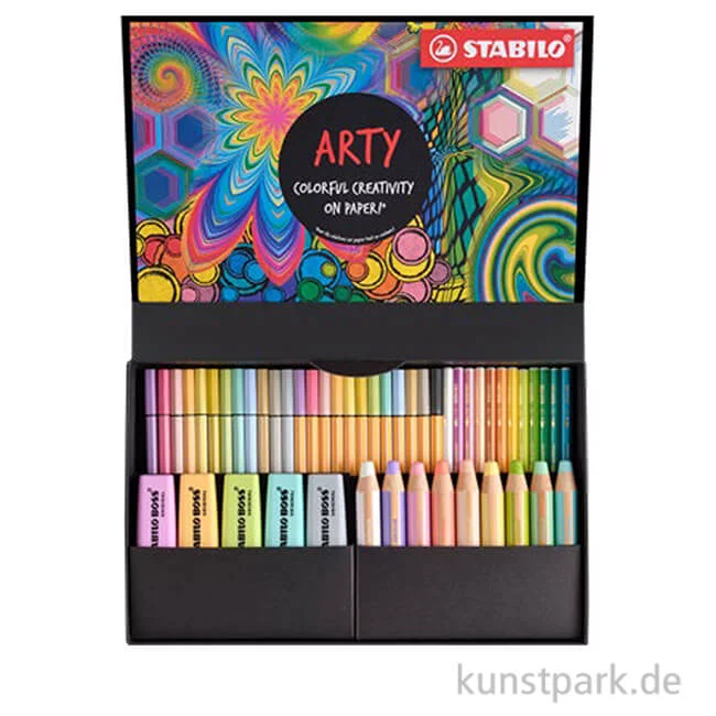Artikelbild 1 des Artikels “STABILO ARTY Kreativ Set Pastel - Farbstifte + Marker, 50-teilig “