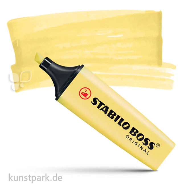 Artikelbild 1 des Artikels “STABILO BOSS Pastell Textmarker Einzelstift | Pudriges Gelb“