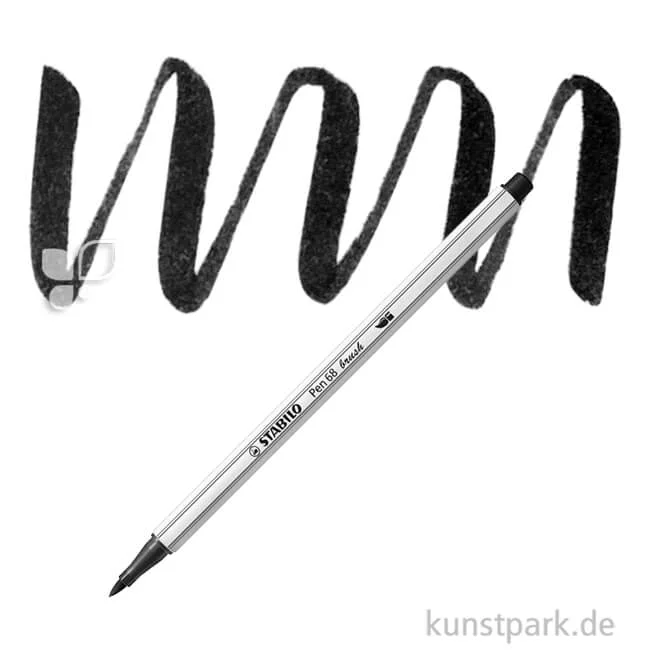 Artikelbild 1 des Artikels “STABILO Pen 68 brush Einzelfarben Filzstift | Schwarz“