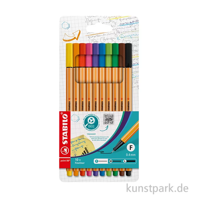 Artikelbild 1 des Artikels “STABILO Point 88 Fineliner 10er Etui “