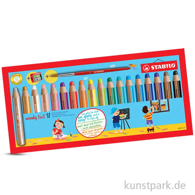 Artikelbild 1 des Artikels “STABILO woody 3 in 1 Farbstift 18er Etui mit Zubehör “