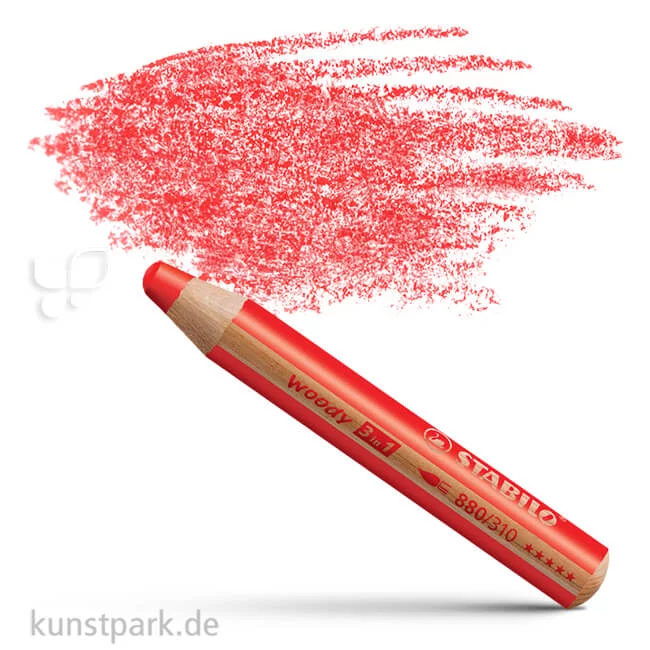 Artikelbild 1 des Artikels “STABILO woody 3 in 1 Farbstift Einzelstift | Rot“