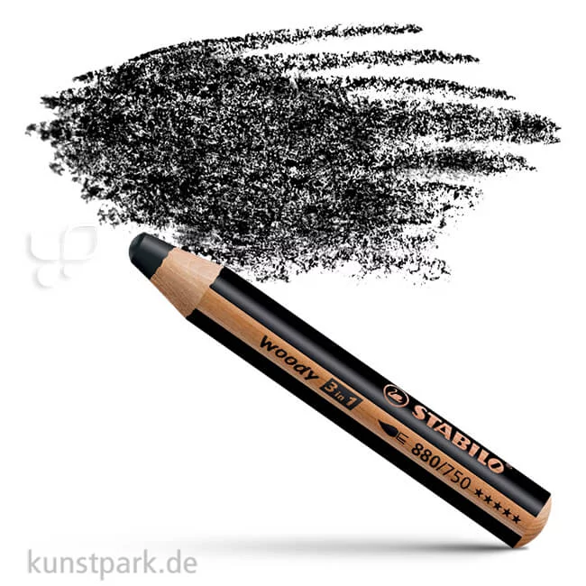 Artikelbild 1 des Artikels “STABILO woody 3 in 1 Farbstift Einzelstift | Schwarz“