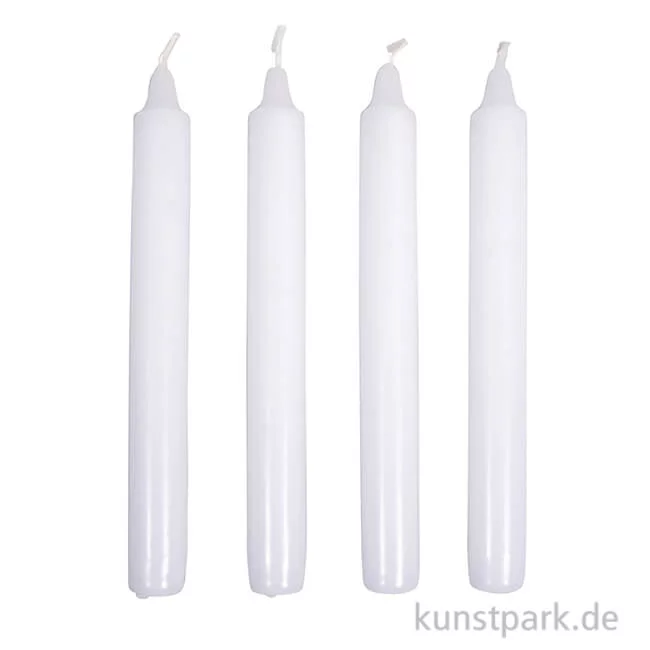 Artikelbild 1 des Artikels “Stabkerzen, Weiß, Durchmesser 2,1 cm, Höhe 19 cm, 4 Stück “