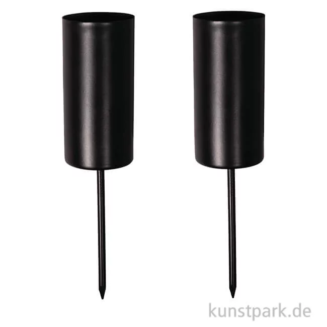 Artikelbild 1 des Artikels “Stabkerzenhalter zum Stecken, 2,3 cm ø, Länge 5 cm, 2 Stück, Schwarz “