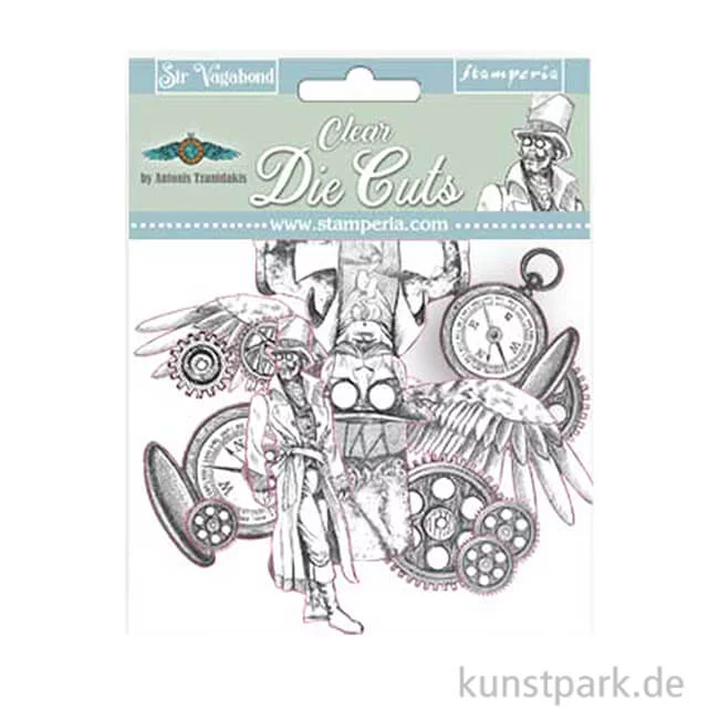 Artikelbild 1 des Artikels “Stamperia Clear Die Cuts - Sir Vagabond, 34 Stanzteile aus Kunststoff “
