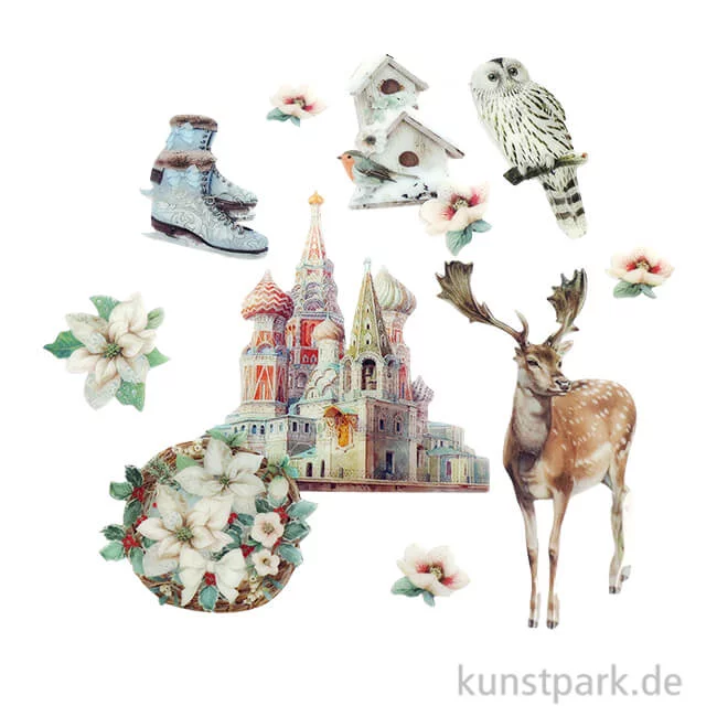 Artikelbild 1 des Artikels “Stamperia Clear Die Cuts - Winter Tales, 40 Stanzteile aus Kunststoff “