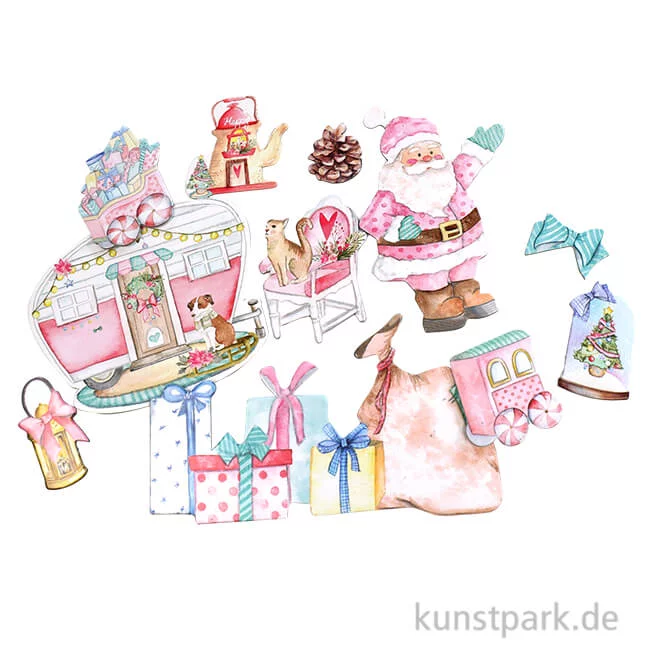 Artikelbild 1 des Artikels “Stamperia Die Cuts - Christmas Rose, 89 Stanzteile “