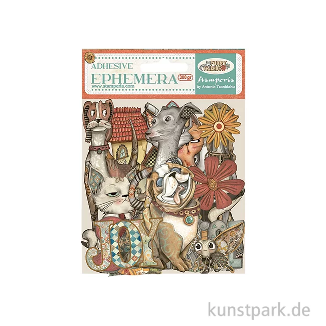 Artikelbild 1 des Artikels “Stamperia Ephemera Aufkleber - Furry Friends “