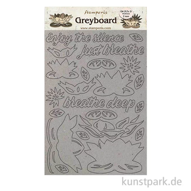 Artikelbild 1 des Artikels “Stamperia Greyboard - Amazonia Water Lily, DIN A4, 2 mm “