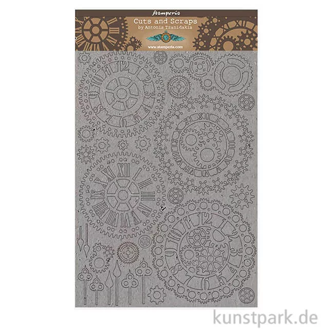 Artikelbild 1 des Artikels “Stamperia Greyboard - Sir Vagabond Gears and Clocks, DIN A4, 2 mm “