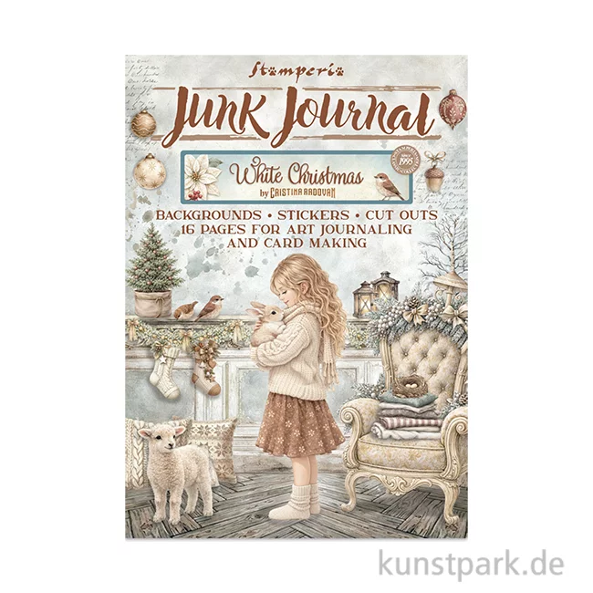 Artikelbild 1 des Artikels “Stamperia Junk Journal Set, 16 Blatt, A4 - White Christmas “