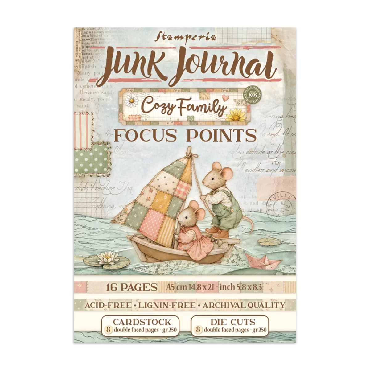 Artikelbild 1 des Artikels “Stamperia Junk Journal Set, 16 Blatt, A5 - Cozy Family “