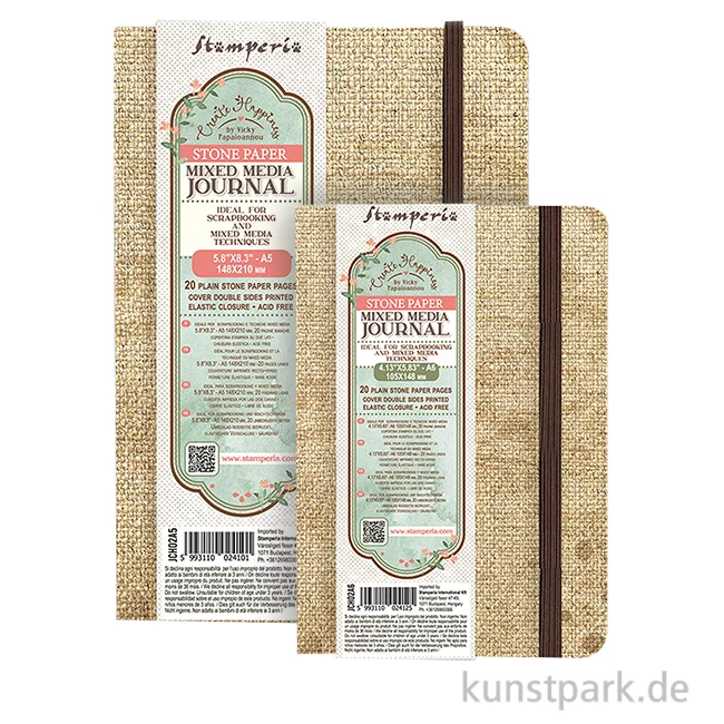 Artikelbild 1 des Artikels “Stamperia Mixed Media Journal, Stone Paper - Create Happiness “